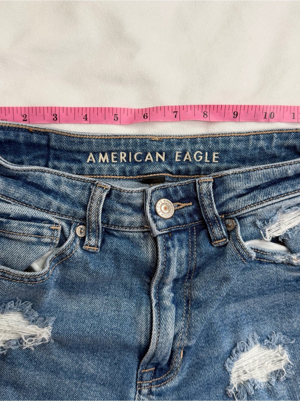 American Eagle Mom Straight Jeans - Size 0 Regular - Picture 4 of 8